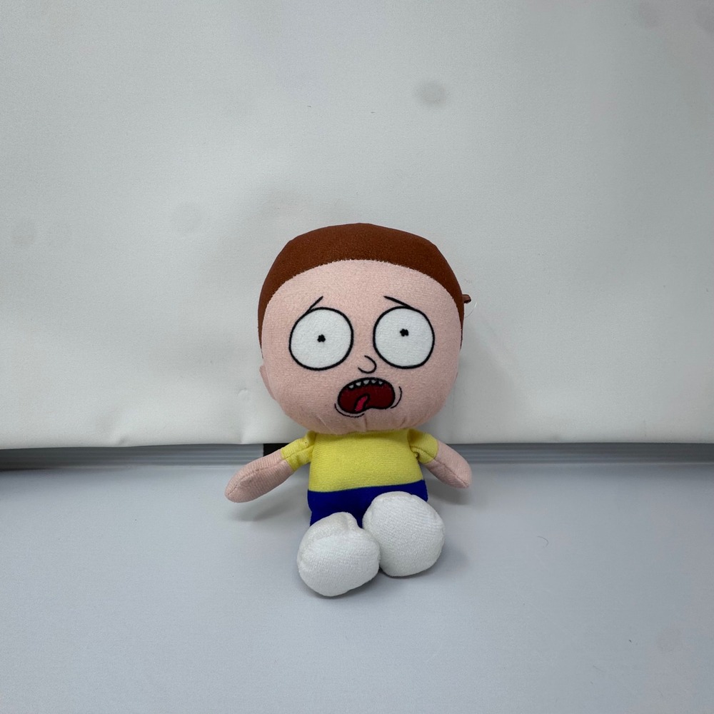 Rick and Morty Morty Smith Plush 8" Yellow Blue Adult Swim‎ Cartoon Stuffed